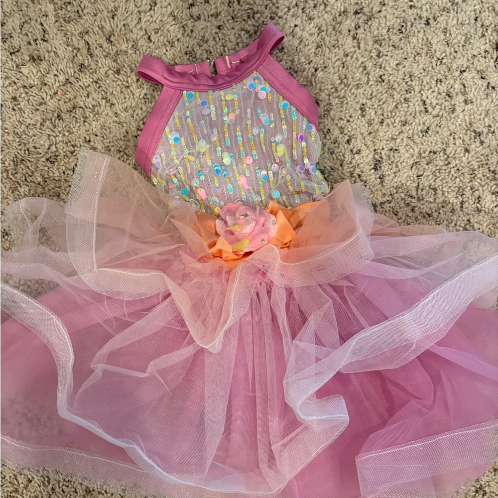 Pink and Orange Kids Costume Dress